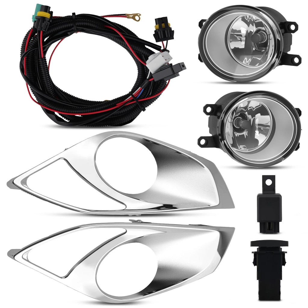 Halogen Fog Lights Set with Cover Bezels & Bulbs for Toyota Avalon (2013–2015)