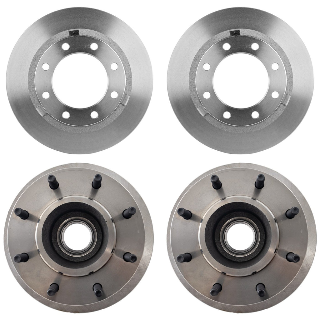 Front & Rear Brake Disc Rotors for Ford F-350 Super Duty (2012–2020)