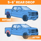 5"-6" Steel Rear Drop Lowering Axle Flip Kit for Silverado Sierra 1500 (2007–2020)