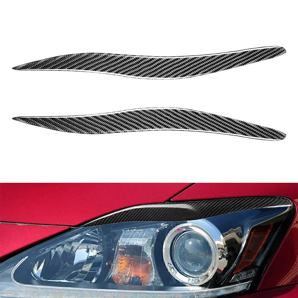 Carbon Fiber Fog Light Lamp Eyebrow Cover Trim for Lexus IS250 IS300 IS350 (2006–2013)