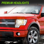 Clear Lens Chrome Housing Headlights for Ford F150 (2009–2014)