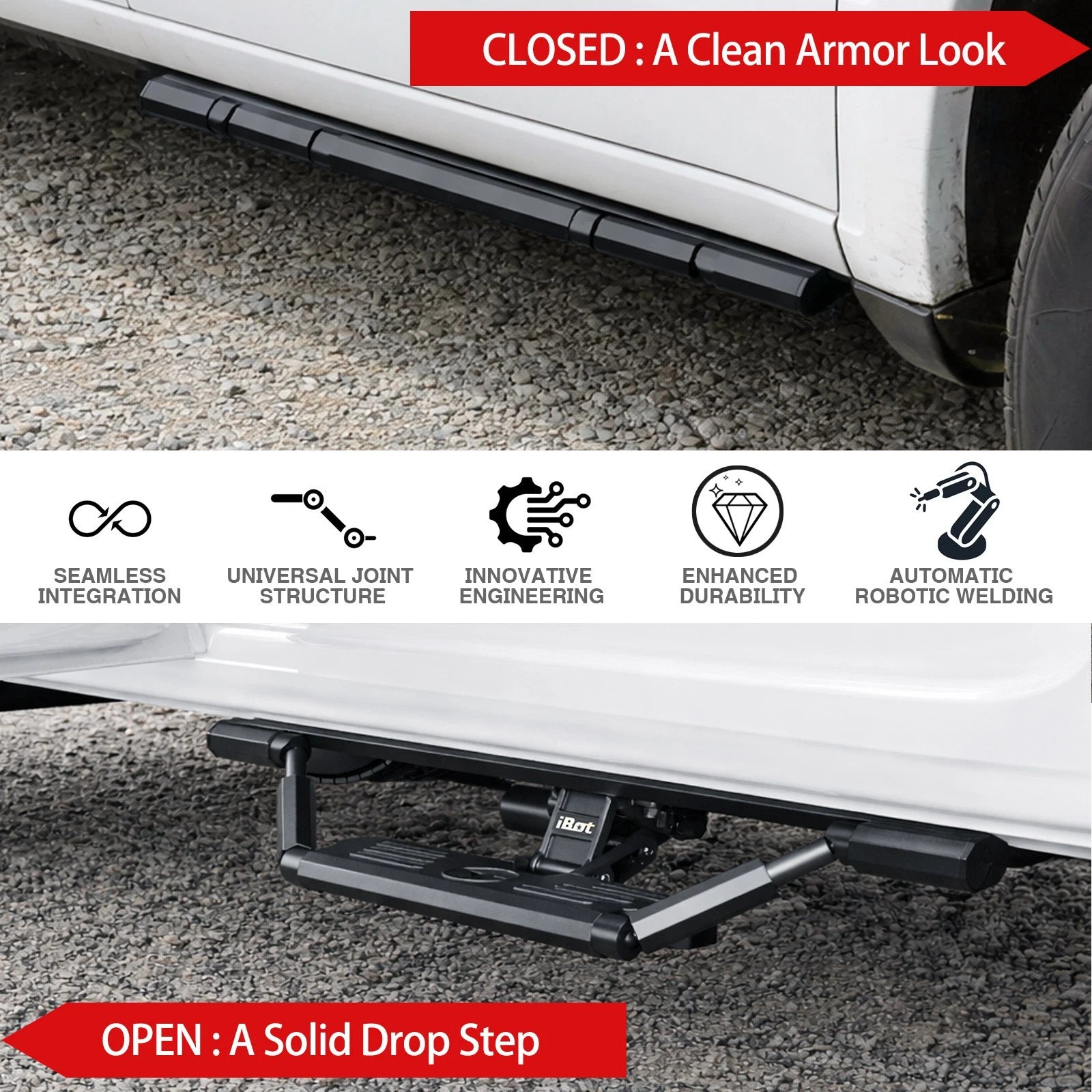Power Steps for Chevy Silverado GMC Sierra 1500 Crew Cab (2019-2026)