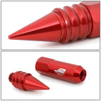 20 Pcs J2 M12x1.5 Spiky Cap Lug Nuts w/Adapter for Universal Fit (RHD)
