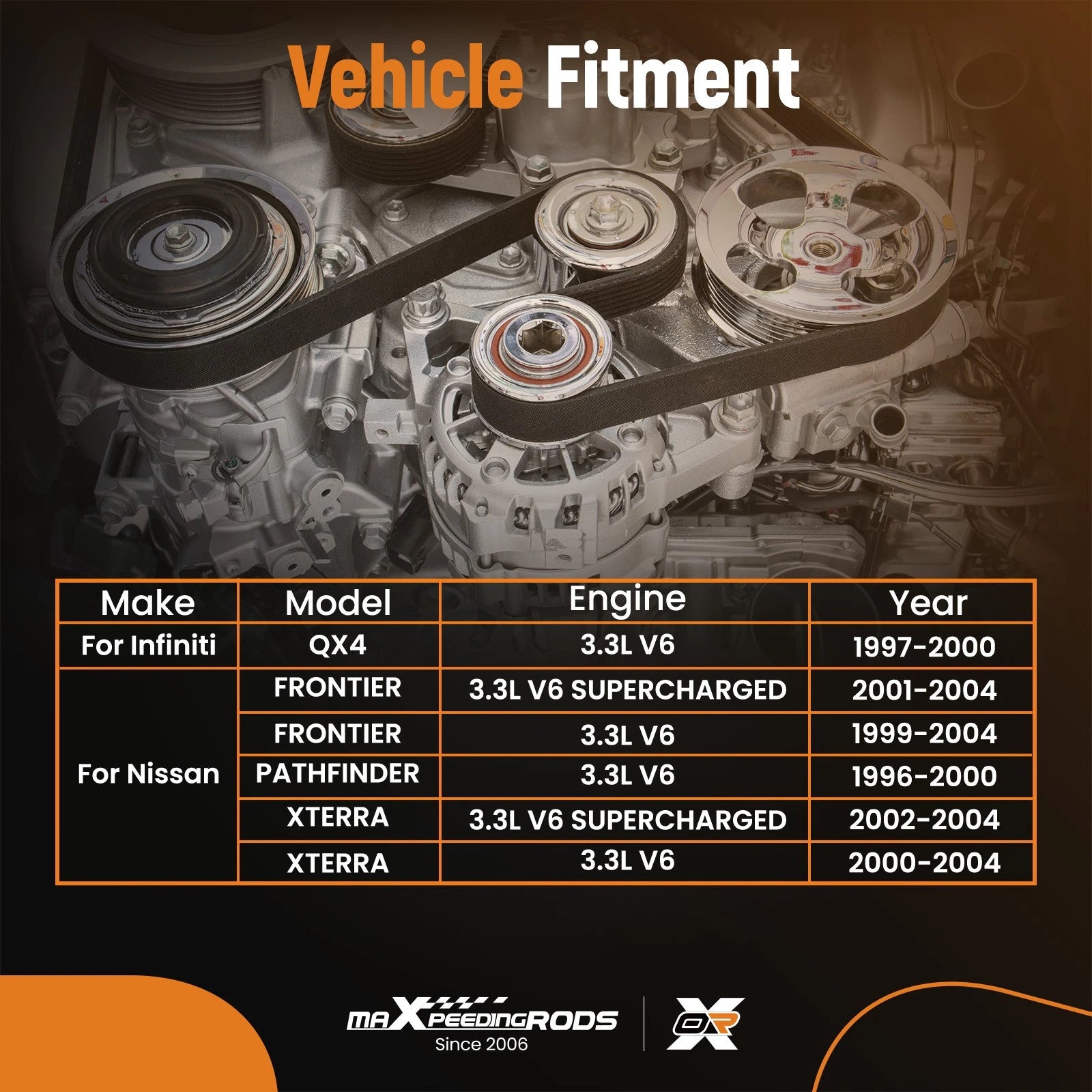 Timing Belt Kit for Infiniti QX4 Nissan Pathfinder (1996–2000)