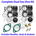 Dual Carb Rebuild Kit for Sea Doo XP 787 800 (1995–1997) - Needle Seat, Base Gaskets