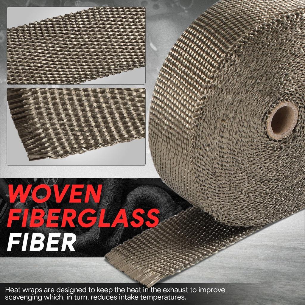 2" Wide Exhaust Header Wrap for Universal Applications (50Ft, 10PC Ties)