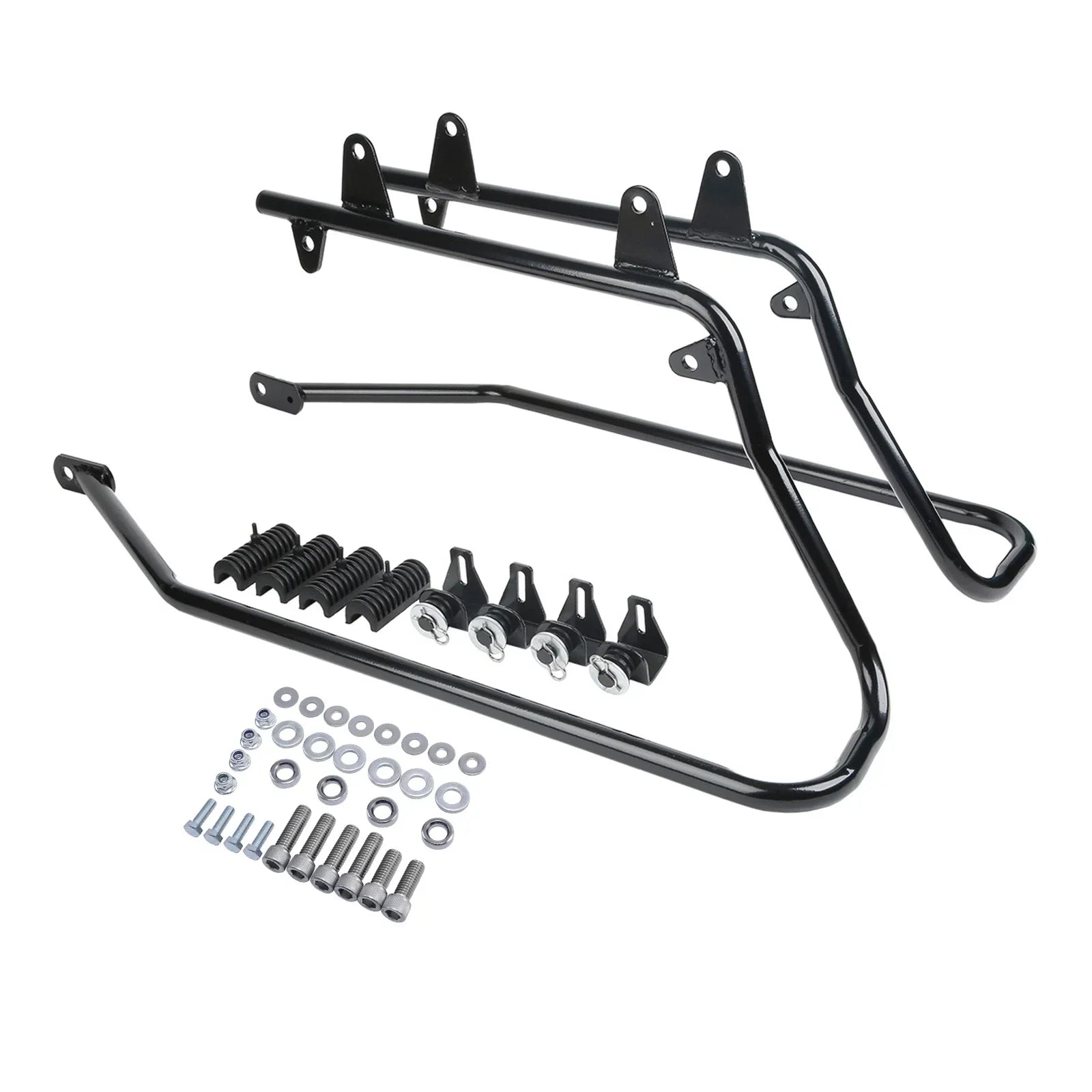 Black Saddlebags Conversion Brackets for Harley Softail (1986-2017)