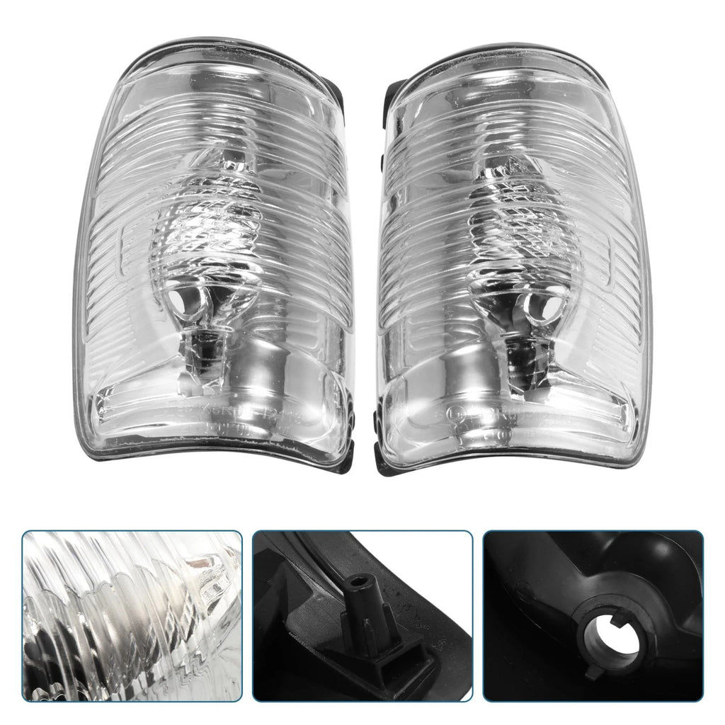 Pair Wing Mirror Indicator Lamp Lens Cover for Ford Transit MK8 (2014)