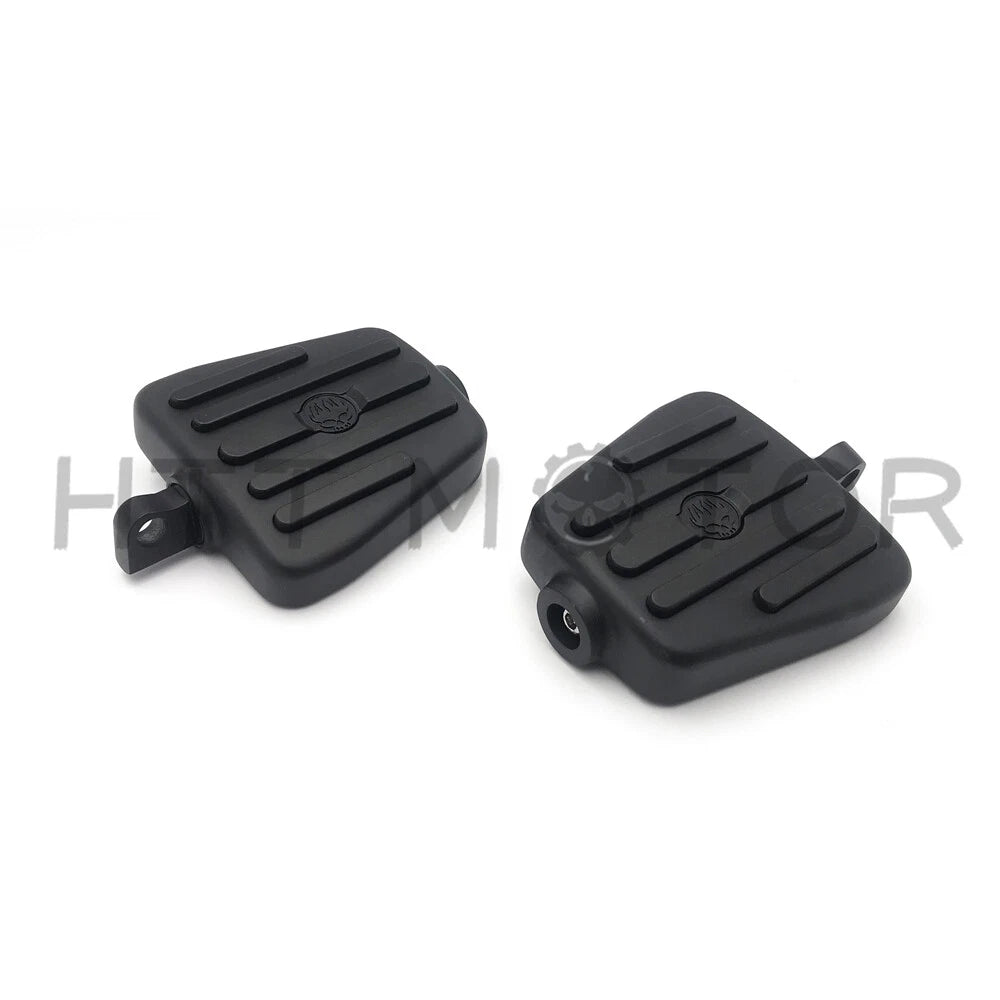 Black Flame Skull Foot Pegs for Harley-Davidson (H-D Male Mount)