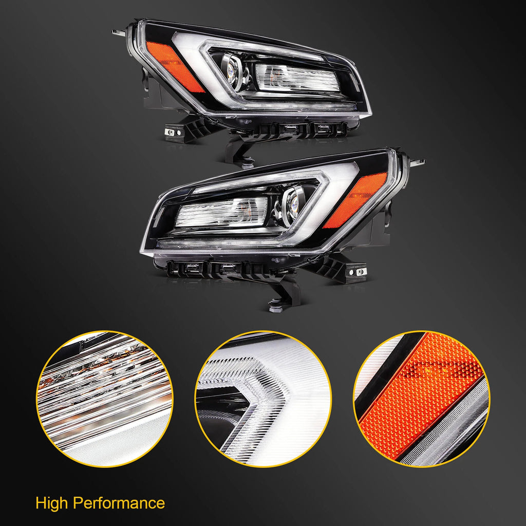 2X LED Headlight Assembly for GMC Acadia (2013–2016)