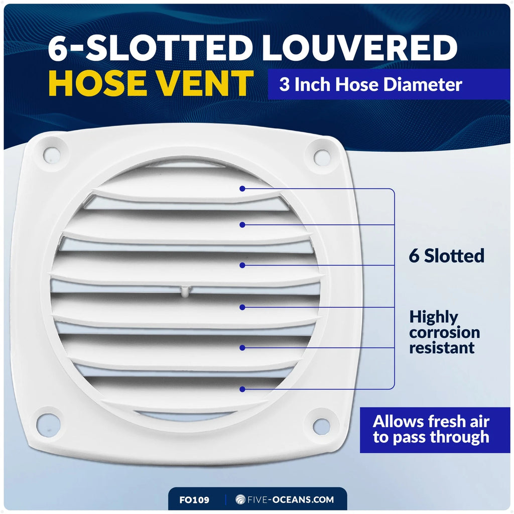 6-Slotted Louvered Hose Vent for FO109 (3-inch Hose Diameter)