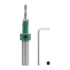 Step Drill Bit for Wood - 45# Steel, Green Alloy Countersink