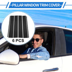 6 Pcs Door Pillar Window Trim for Chevrolet Suburban (2015–2020) Black