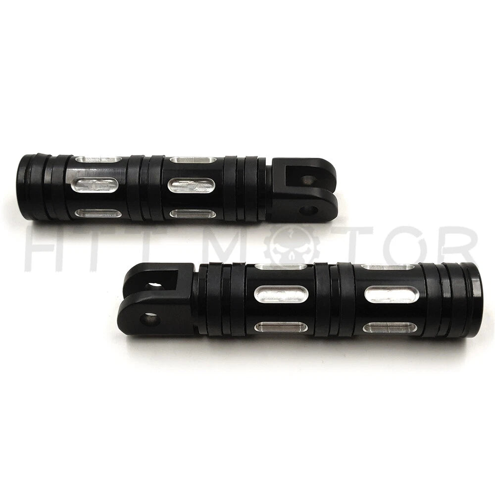 Black Edge Cut Footpegs for Harley FXBB FXBR FXBRS FXLR (2018–2023)