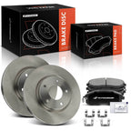 Front Disc Brake Rotors & Ceramic Pads for Nissan Sentra (2013–2017)