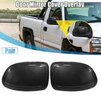 1 Pair Rearview Mirror Cap for GMC Yukon (2015–2023) Carbon Fiber Black