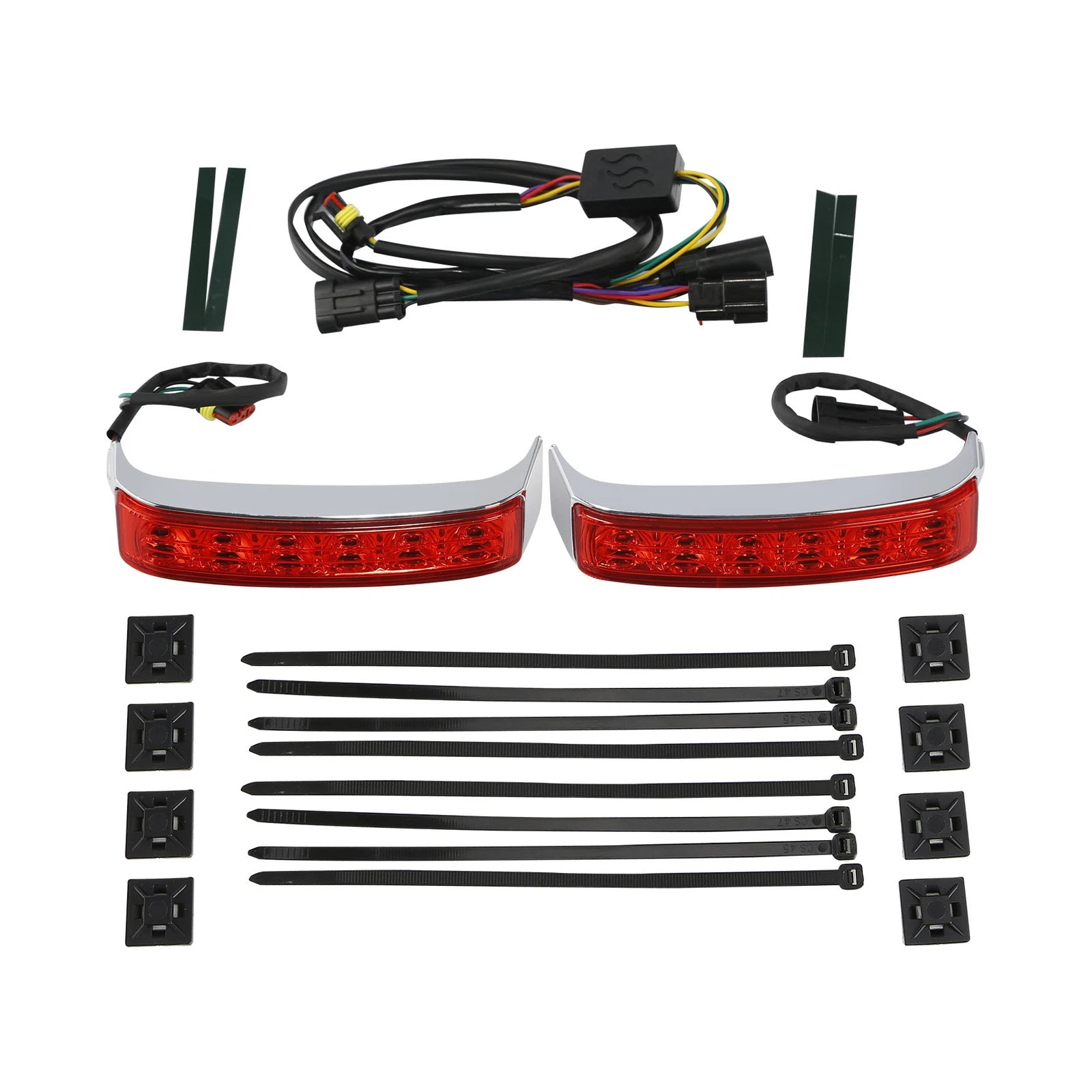 Saddlebag LED Run Brake Turn Light Red Lens for Harley Touring Road Glide (2014–2023)