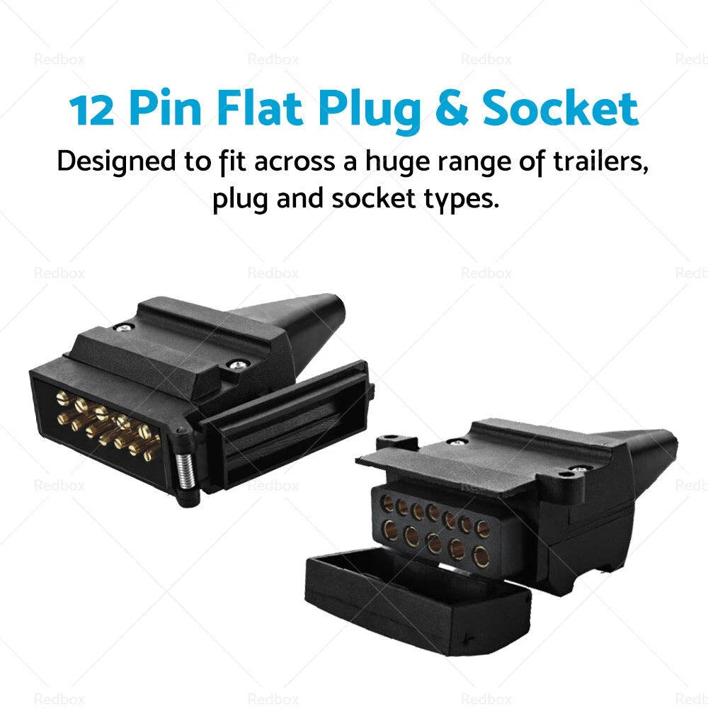 12 Pin Plug Socket Connectors for Trailer Camper Caravan 4WD (Fits )