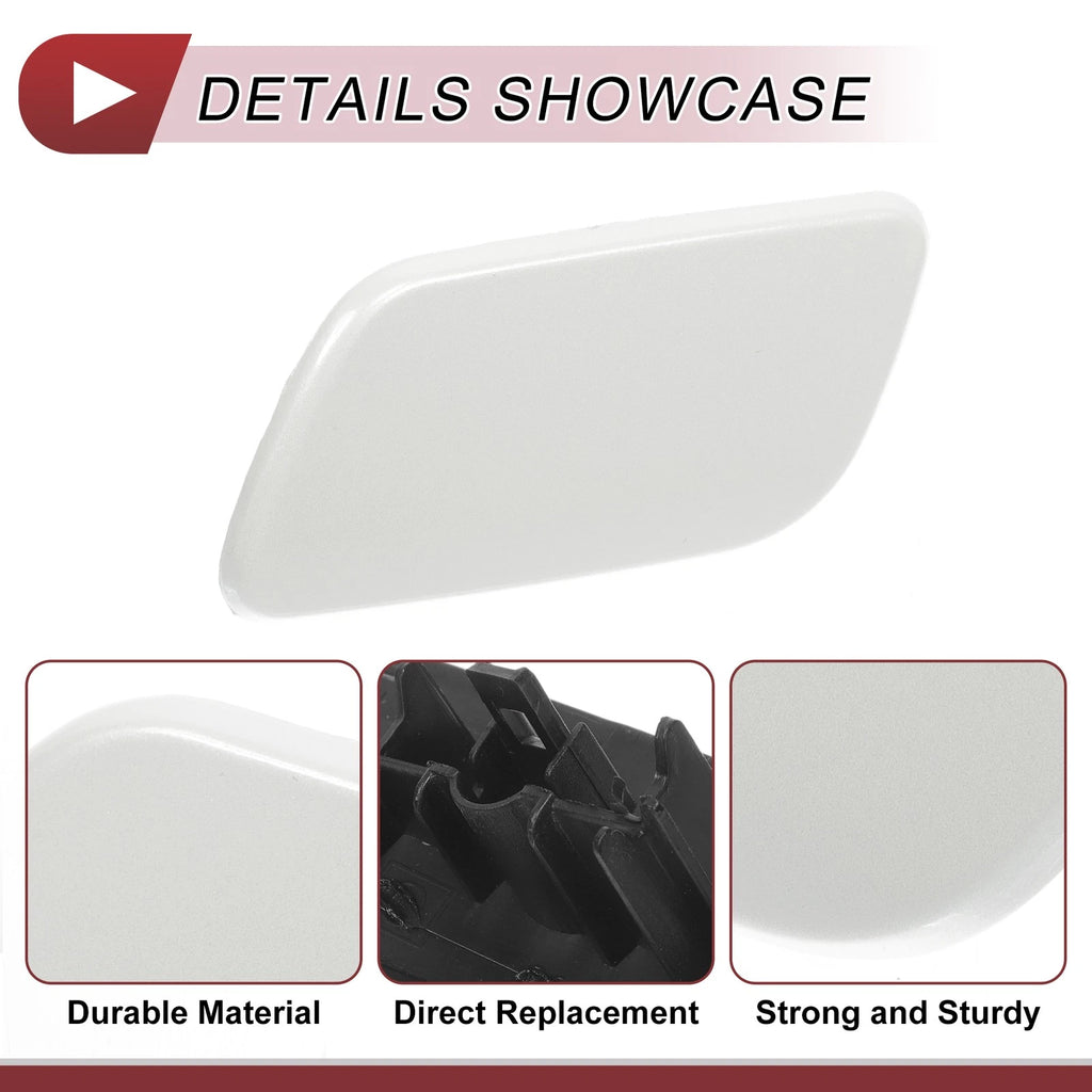 Front Left Washer Nozzle Cover Cap for Subaru Forester (2016–2018) White