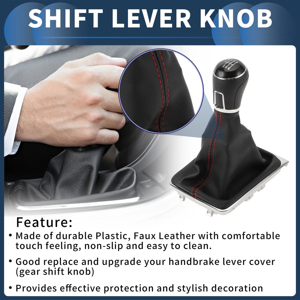 6 Speed Gear Shift Knob with Cover No.3AA711113A for VW Passat (2013–2021)