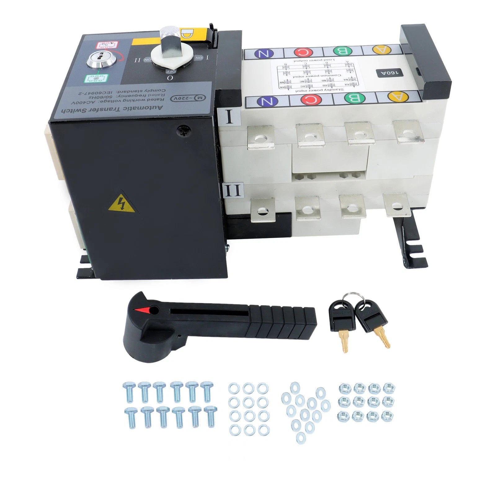 Automatic Transfer Switch for AC Generator (160A, 4 Poles)