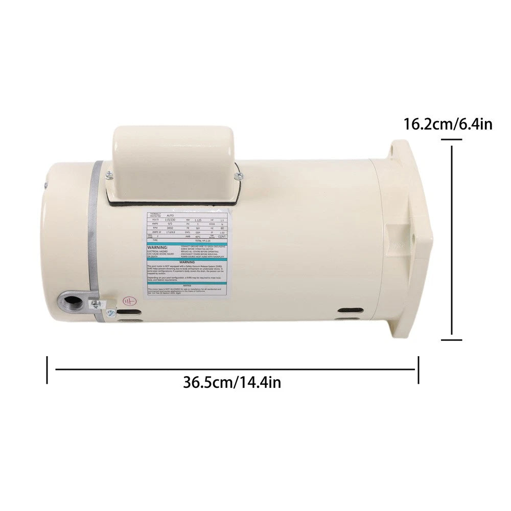 1.5 HP Pool Pump Motor for Square Frame Flange (56Y)