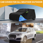 Waterproof Car Cover for Kia Soul (2010–2023) - Oxford Cloth, Black/Blue