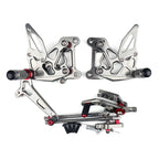 CNC Adjustable Rearset Foot Rest Pegs for MV Agusta F3 (2012–2016) Gray