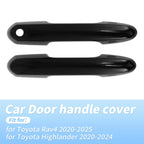 Door Handle Cover Protector for Toyota RAV4 Highlander (2020–2024) Glossy Black