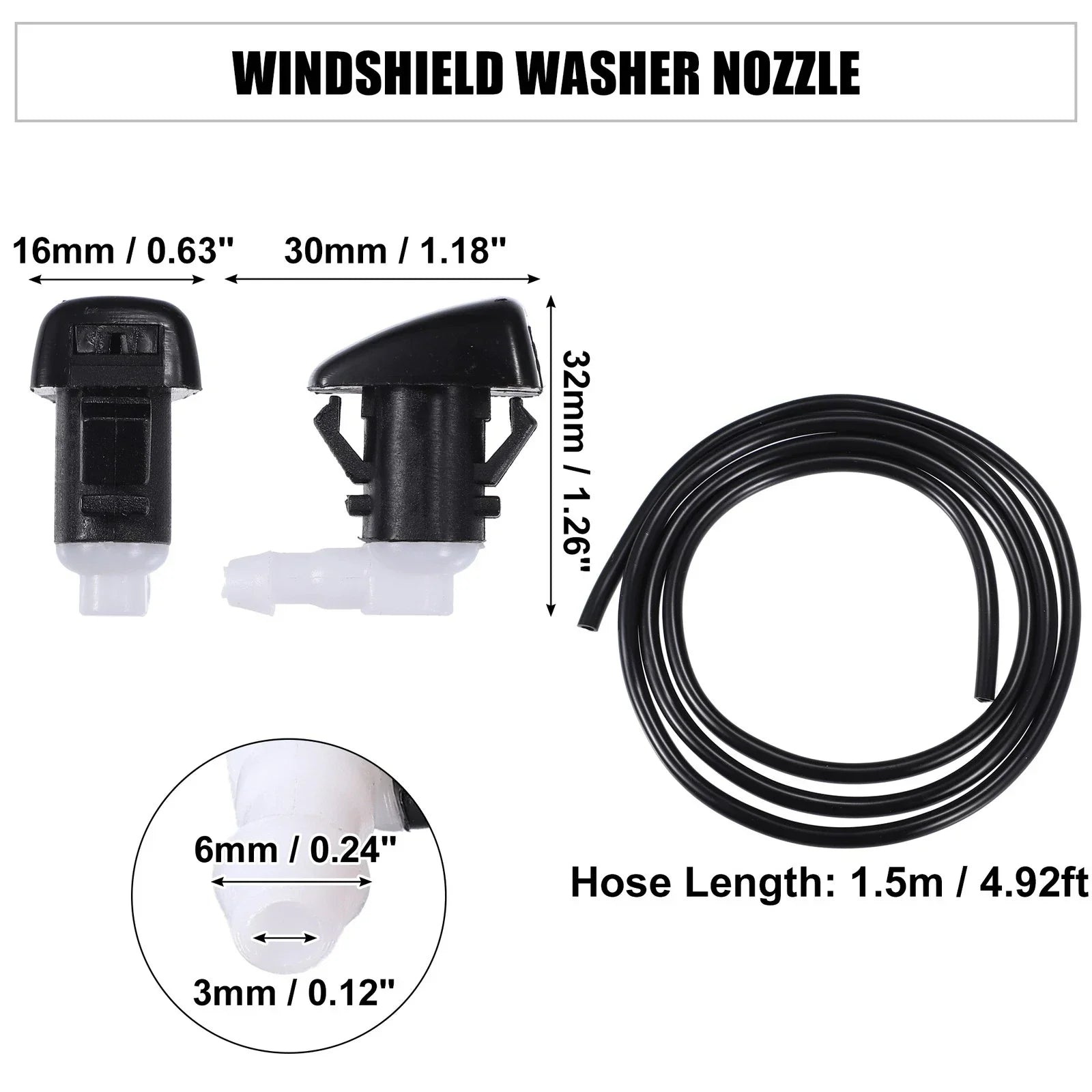 Windshield Washer Spray Nozzle Kit for Dodge Durango (2023)