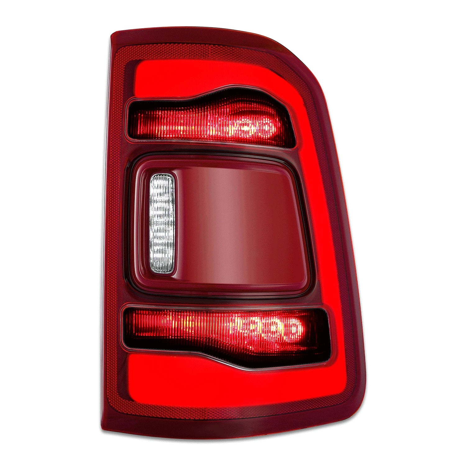 Right Side Tail Light Assembly for Ram 1500 (2019–2024) Chrome Red LED