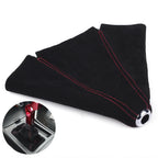 Shift Knob and Boot Cover for - Black Red Stitches