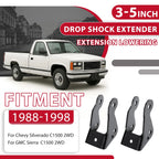 2X Rear Drop Shock Extender Kit for Chevy GMC C1500 (1988–1998)