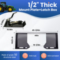 Skid Steer Quick Tach Attachment Mount Plate & Conversion Adapter Latch
