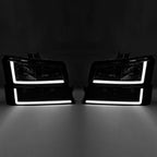 LED DRL Headlights Bumper Lamps for Silverado Avalanche (2003–2006)