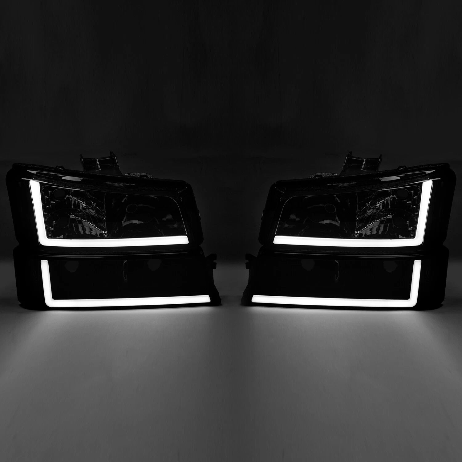 LED DRL Headlights Bumper Lamps for Silverado Avalanche (2003–2006)