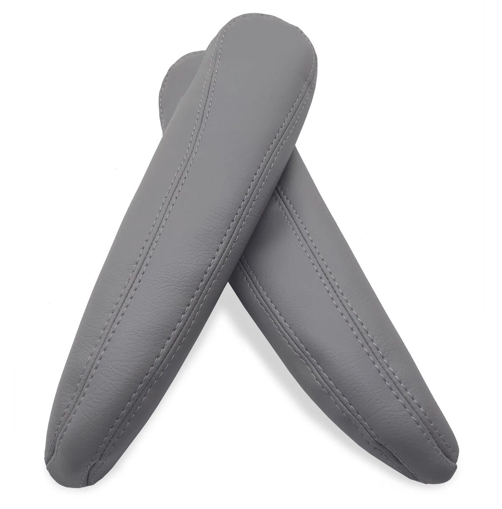 Seat Armrest Cover Skin for Chrysler Pacifica (2017–2020) Gray PVC Leather
