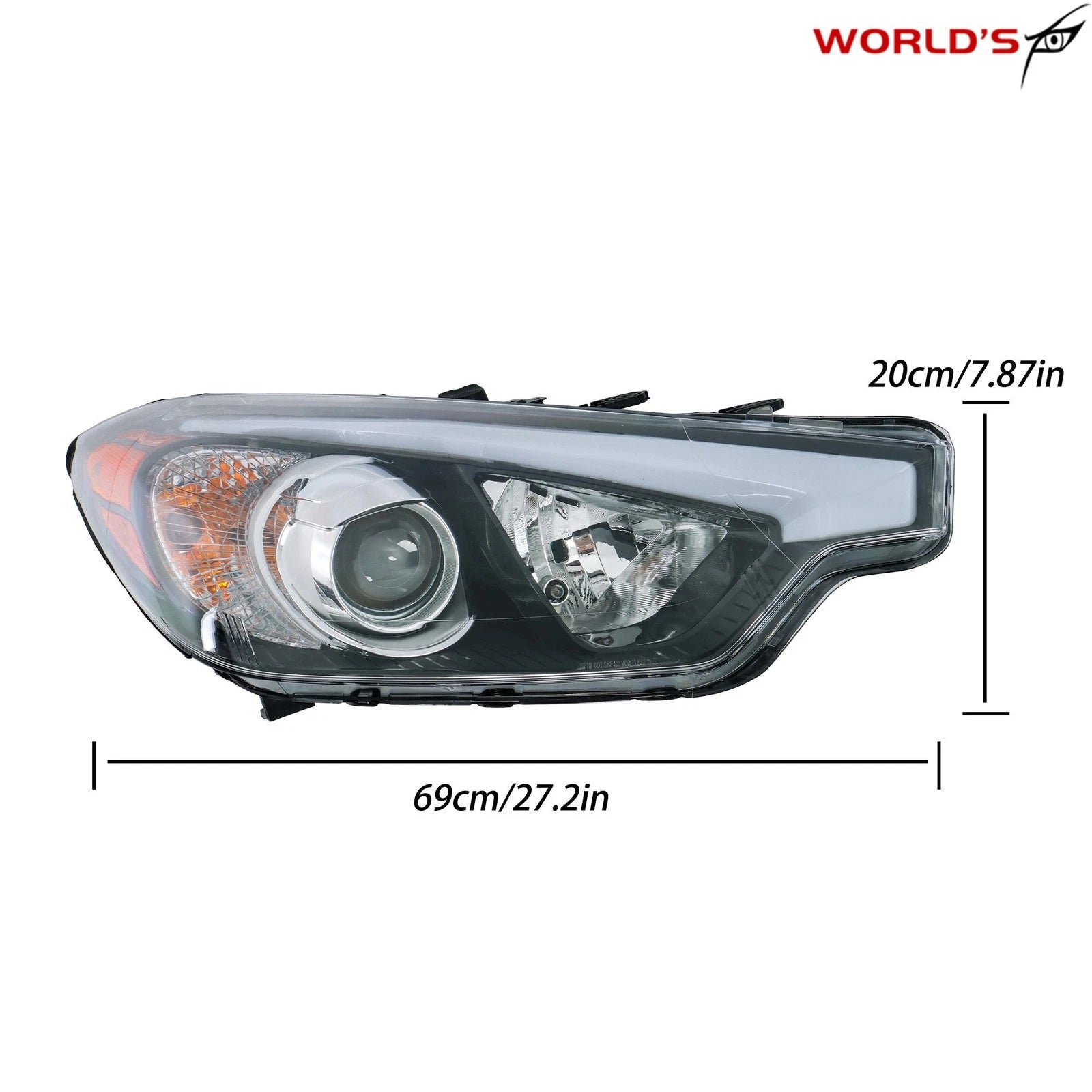 RH Passenger Side Halogen Headlight Assembly for Kia Forte (2014–2016)