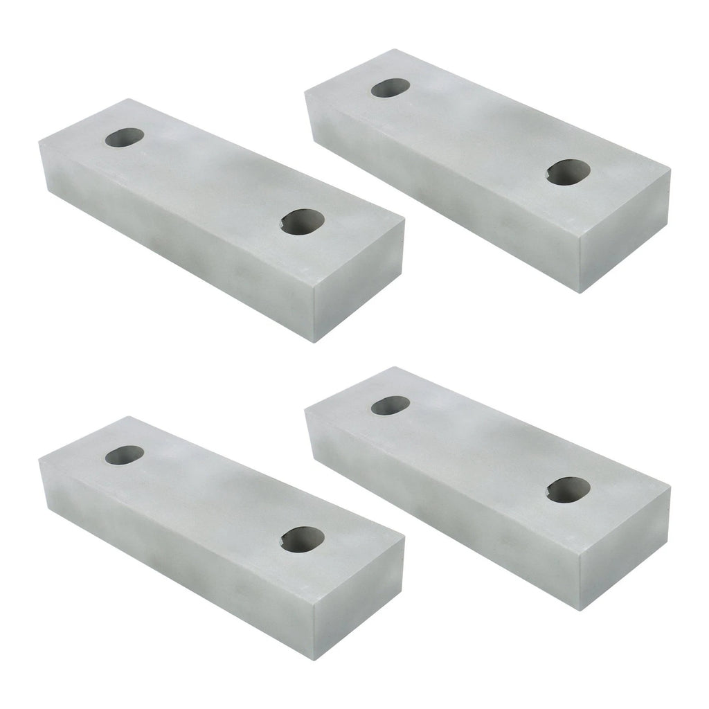 Set of 4 Reversible Aluminum Soft Jaws for 6" Vises