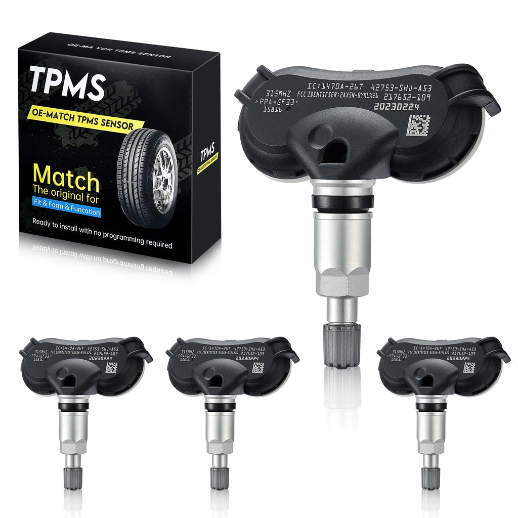 TPMS Tire Pressure Sensor Set for 2007–2008 Acura TL 3.5L (06421-S3V-A04)