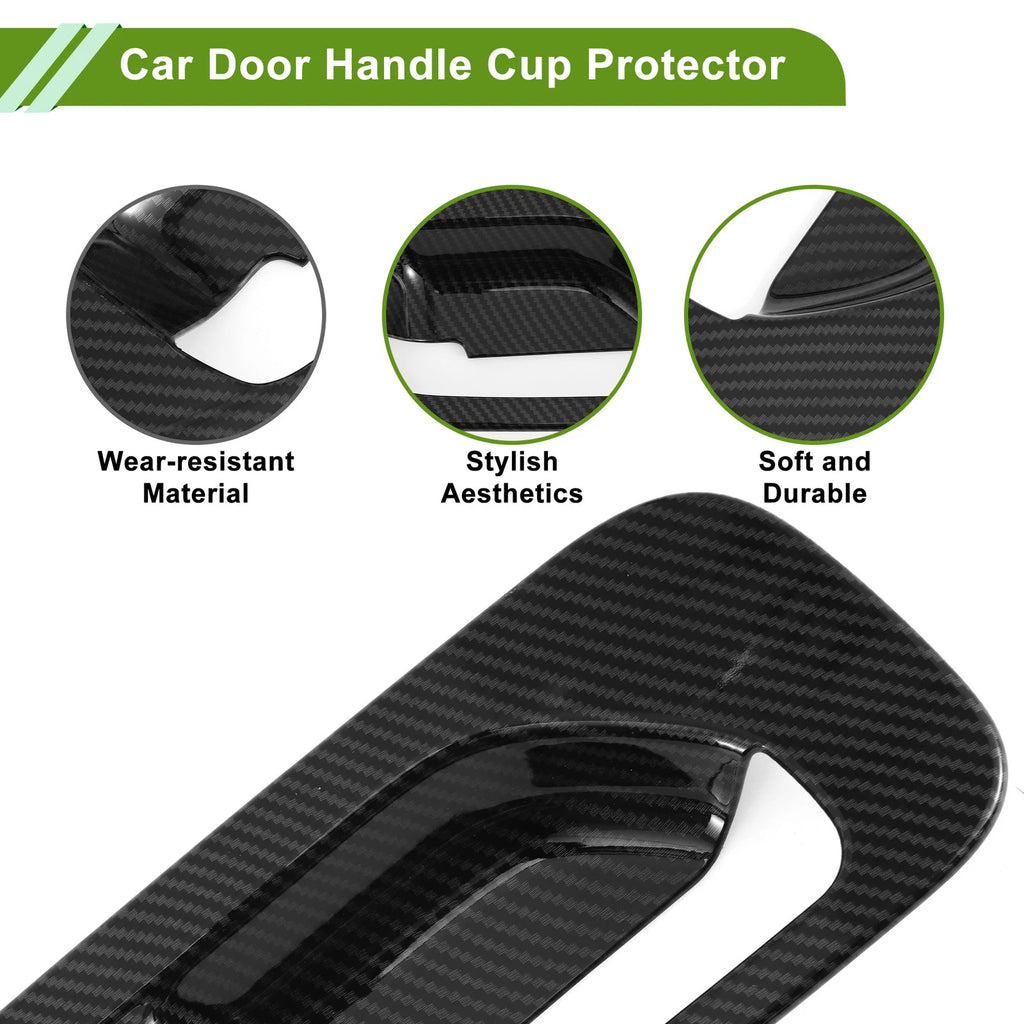 Set of 4 Carbon Fiber Door Handle Cup Protectors for Nissan NV200 (2013–2020)