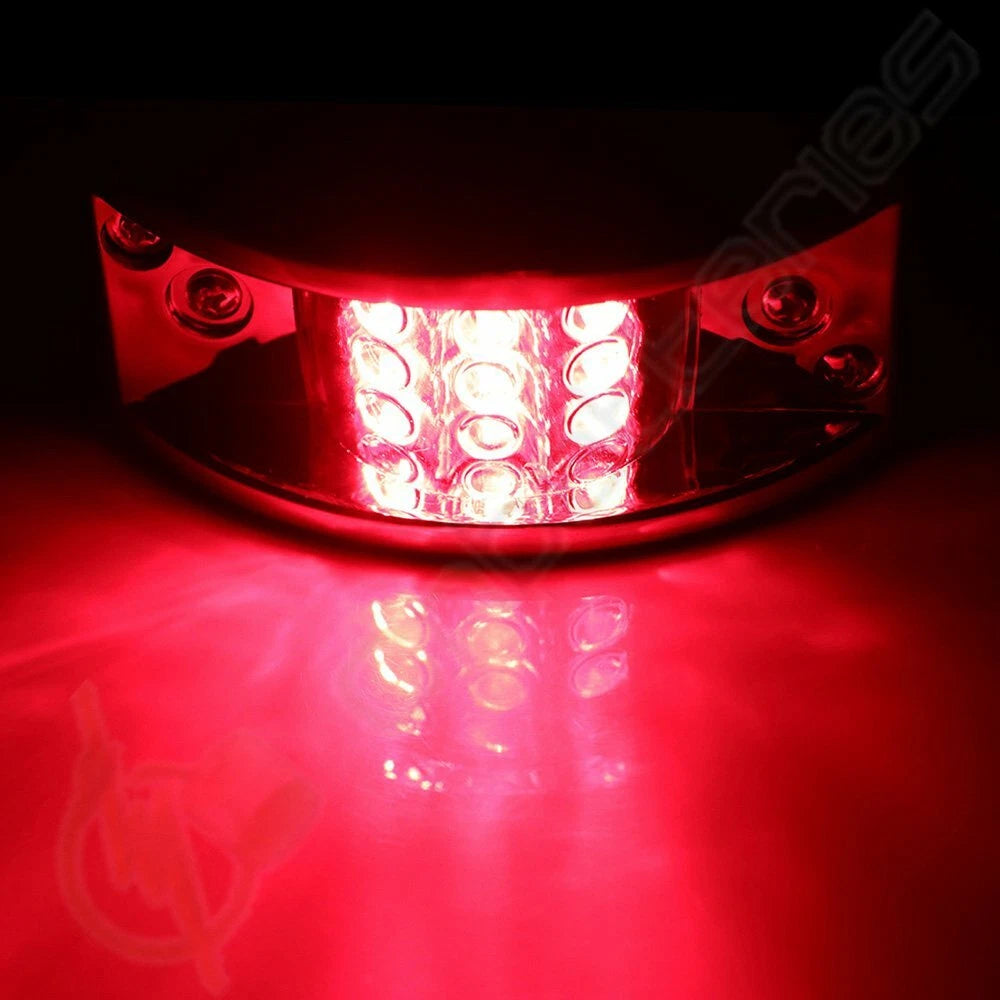 2X 5 Inch Red Side Signal Marker Turn Light for Pickup Truck