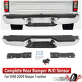 Chrome Rear Step Bumper Assembly for Nissan Frontier (1998–2004)