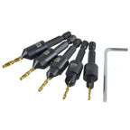12 Piece Titanium Coated Drill Bit Set for Woodworking Countersink Tasks