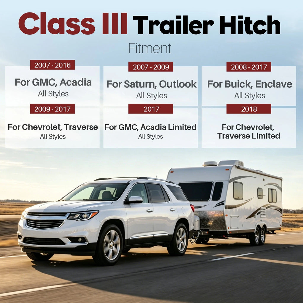 Class 3 Trailer Hitch for Chevy Traverse, Enclave, Acadia (2008–2017)