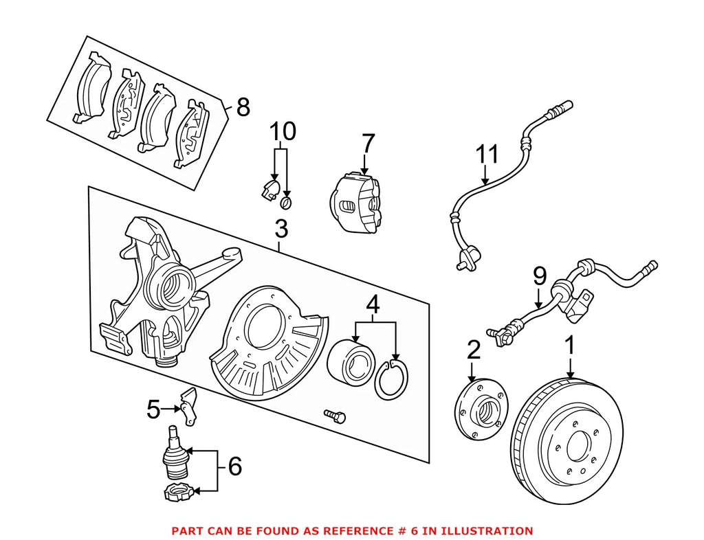 Front Lower Suspension Ball Joint 1633300135 for Mercedes-Benz