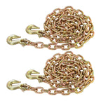 Set of 2 Grade 70 Binder Transport Chains with Grab Hooks 10' 7100lbs