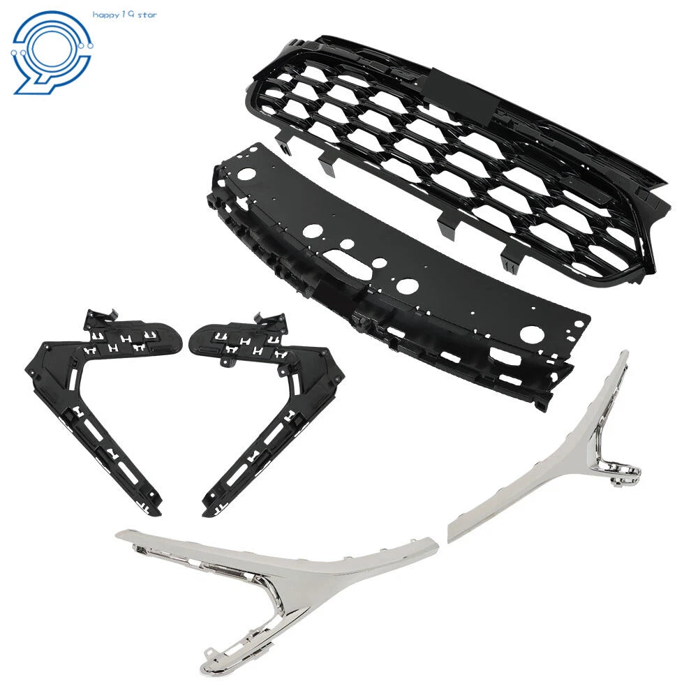 Front Bumper Grille with Chrome Trim for Chevrolet Trax RS (2023-2024)