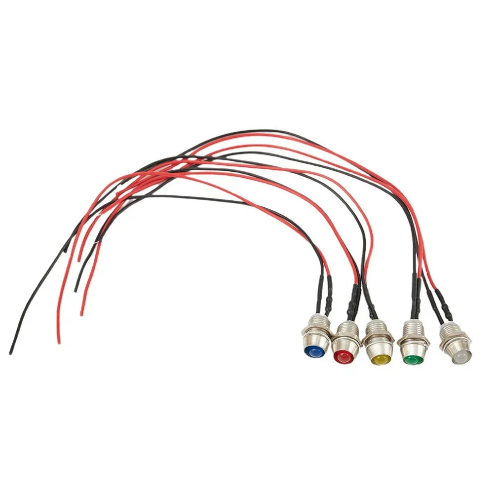 5x 12V LED Indicator Light Dash Panel Lamp for Car Boat