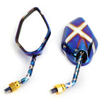 Rearview Side Mirrors 10mm M10 for Motorcycle Scooter Cruiser